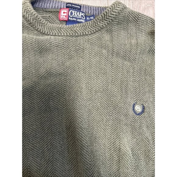 VINTAGE Ralph Lauren Chaps Hand Framed Knit Sweater XL Mens Large 90s Y2K - Picture 3 of 11